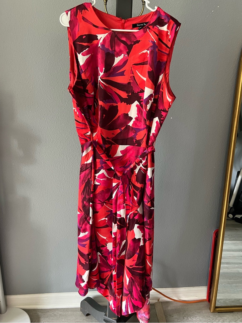 Suite 7 Red Floral Midi Dress